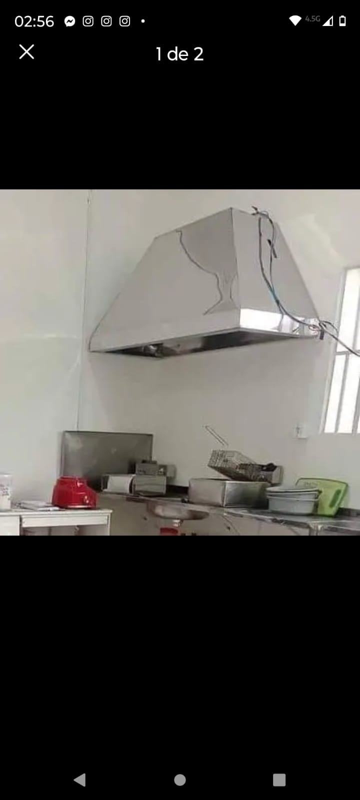 Coifa industrial em inox para cozinha profissional
